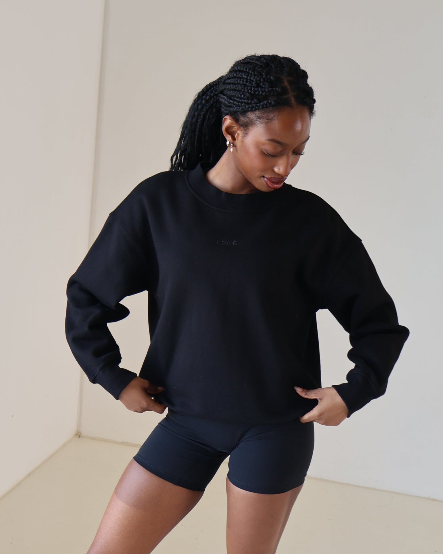 Crew Neck Jumper - Black