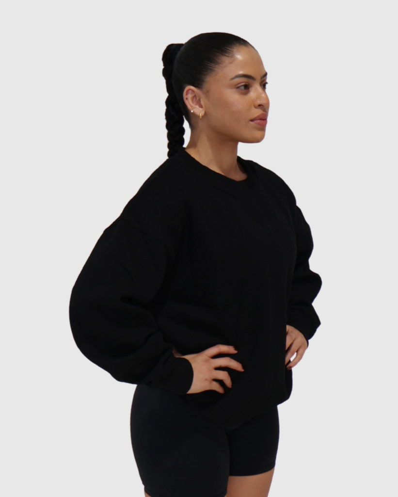 Crew Neck Jumper Black