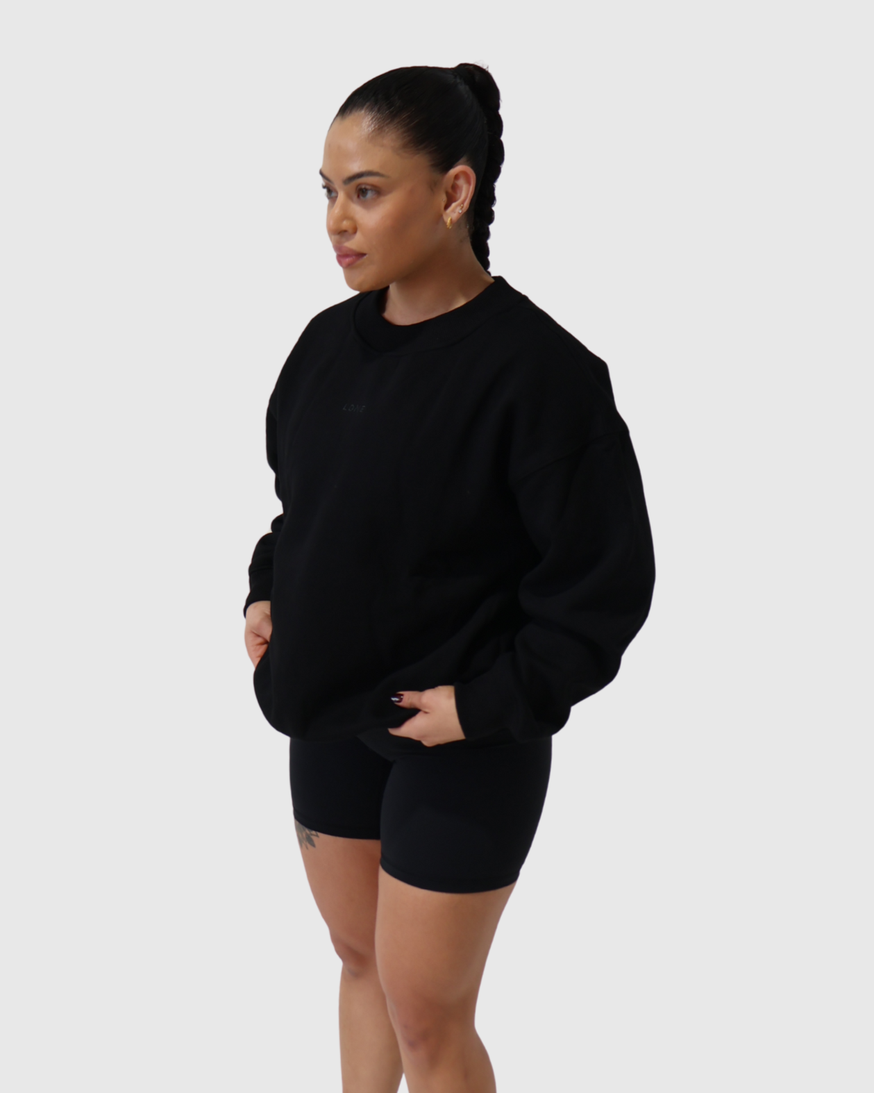 Crew Neck Jumper Black
