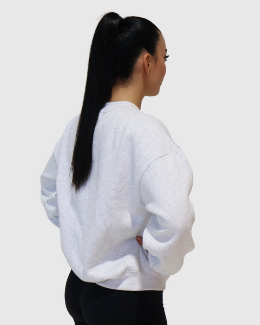 Crew Neck Jumper Snow Grey