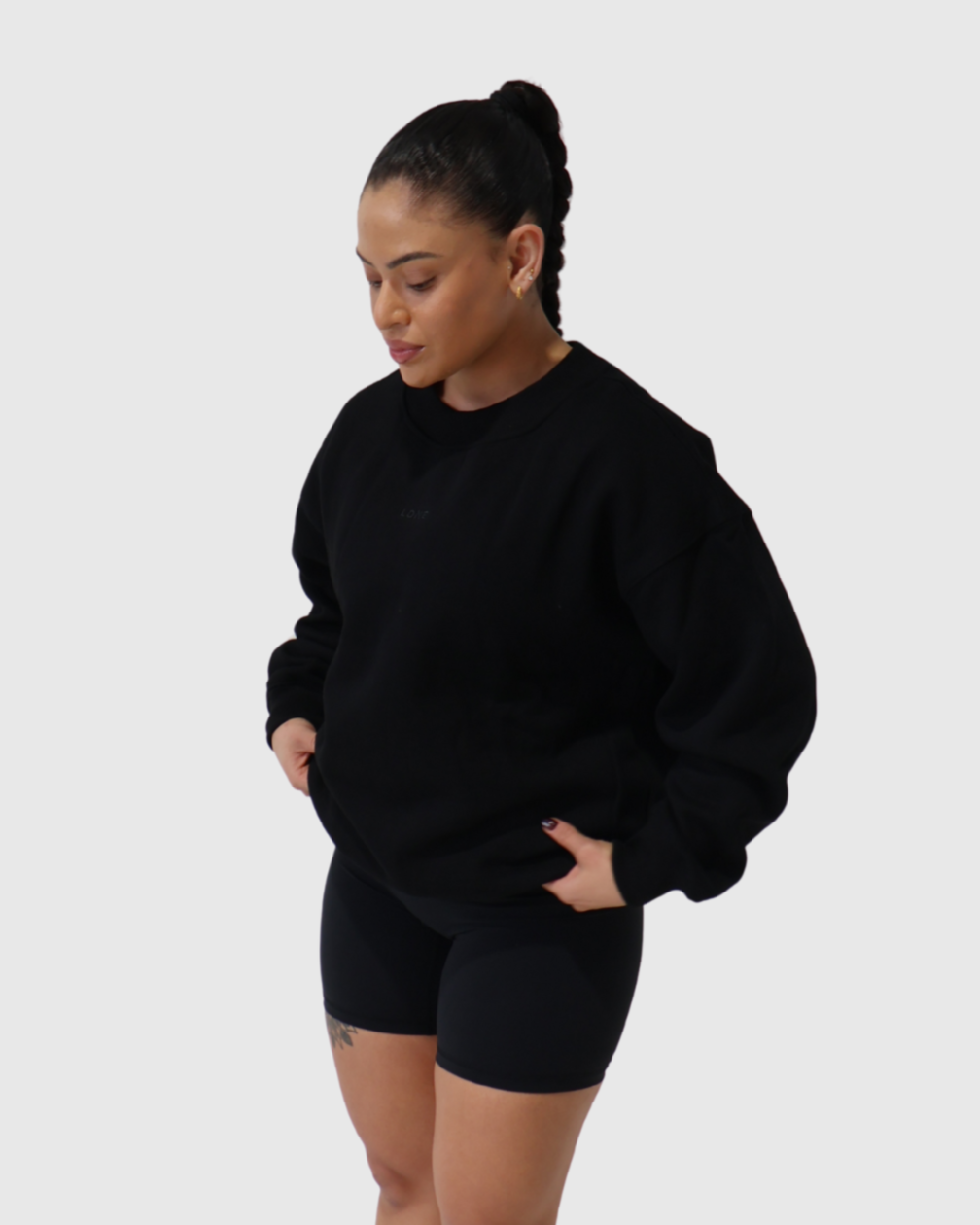 Crew Neck Jumper Black