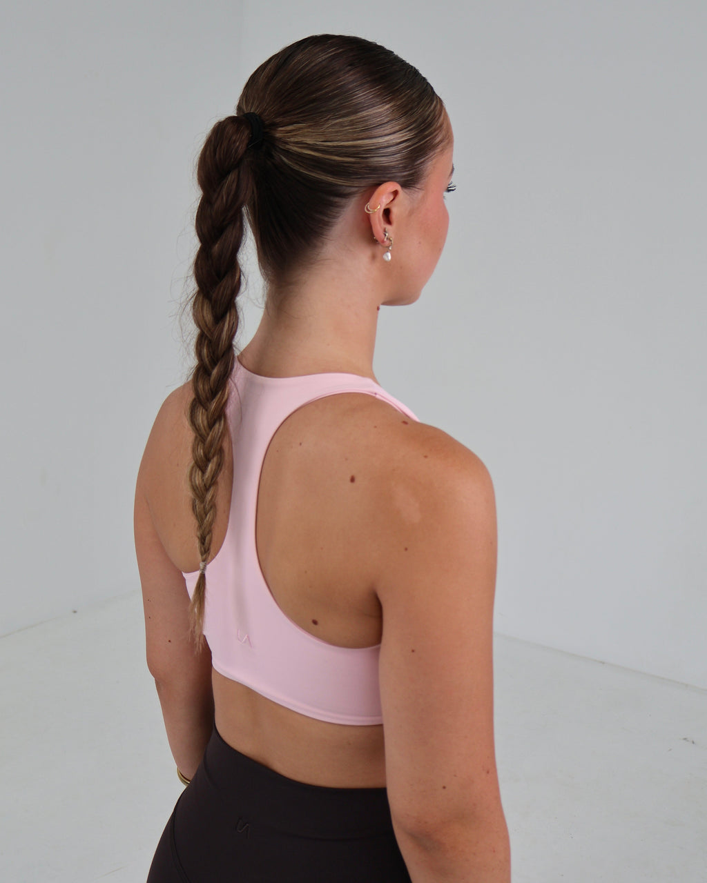 Racer Sports Bra | Baby Pink
