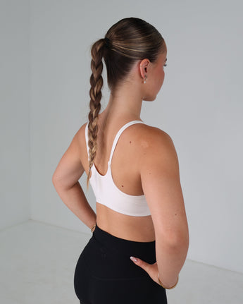 Perform Sports Bra | White