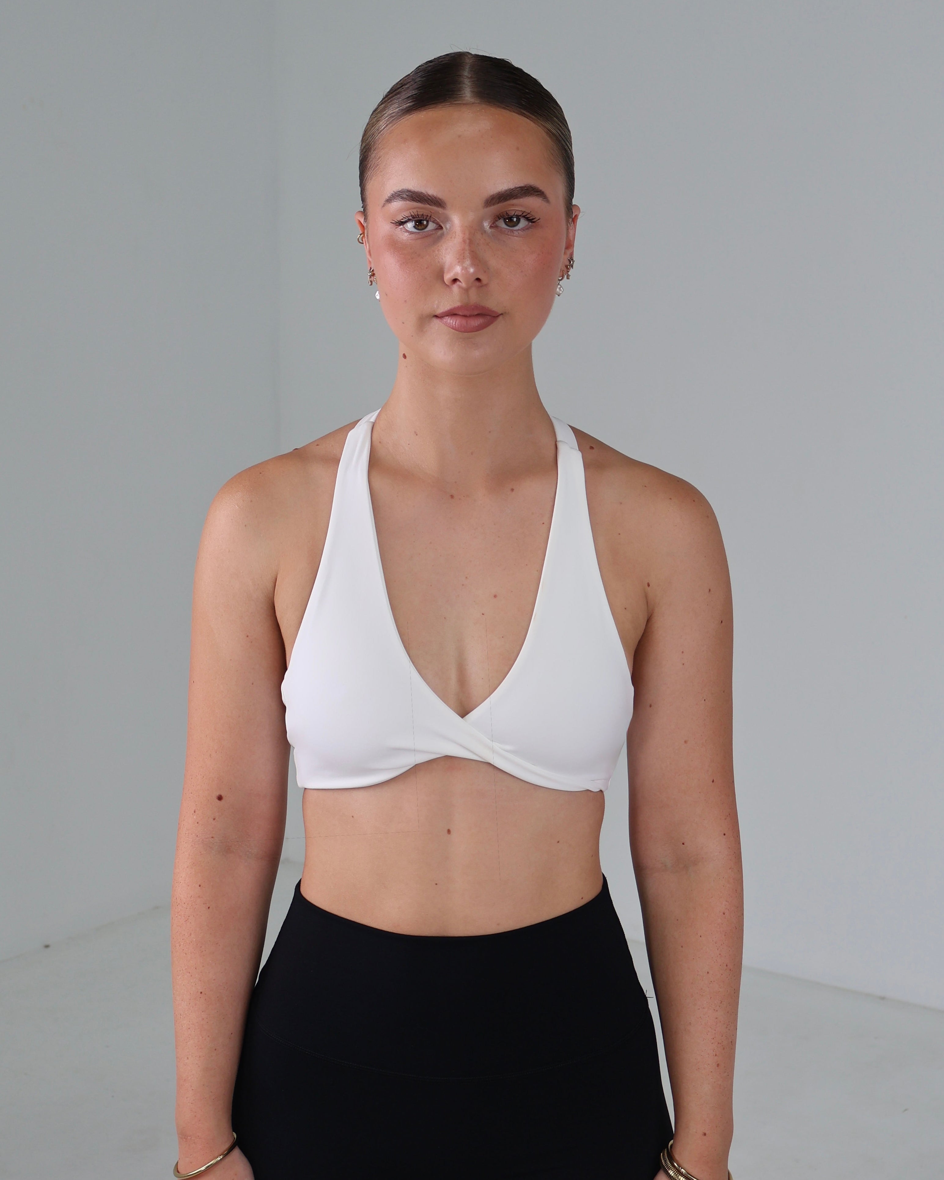 Twist Sports Bra | White