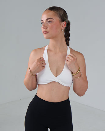 Twist Sports Bra | White