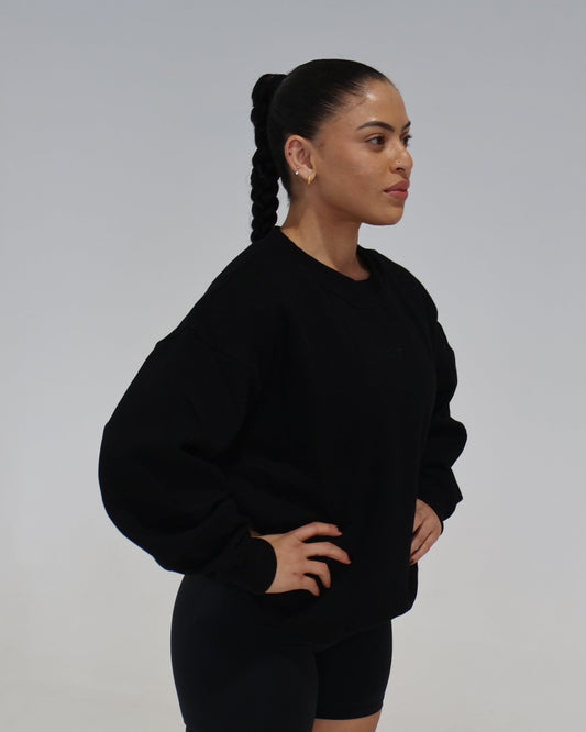 Crew Neck Jumper Black