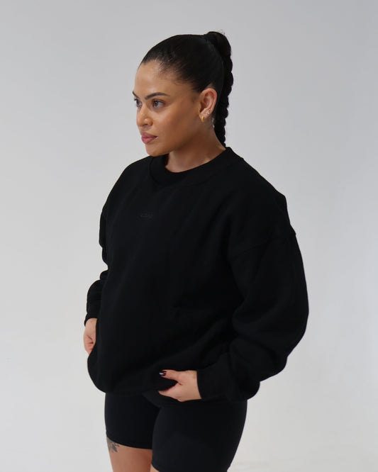 Crew Neck Jumper Black