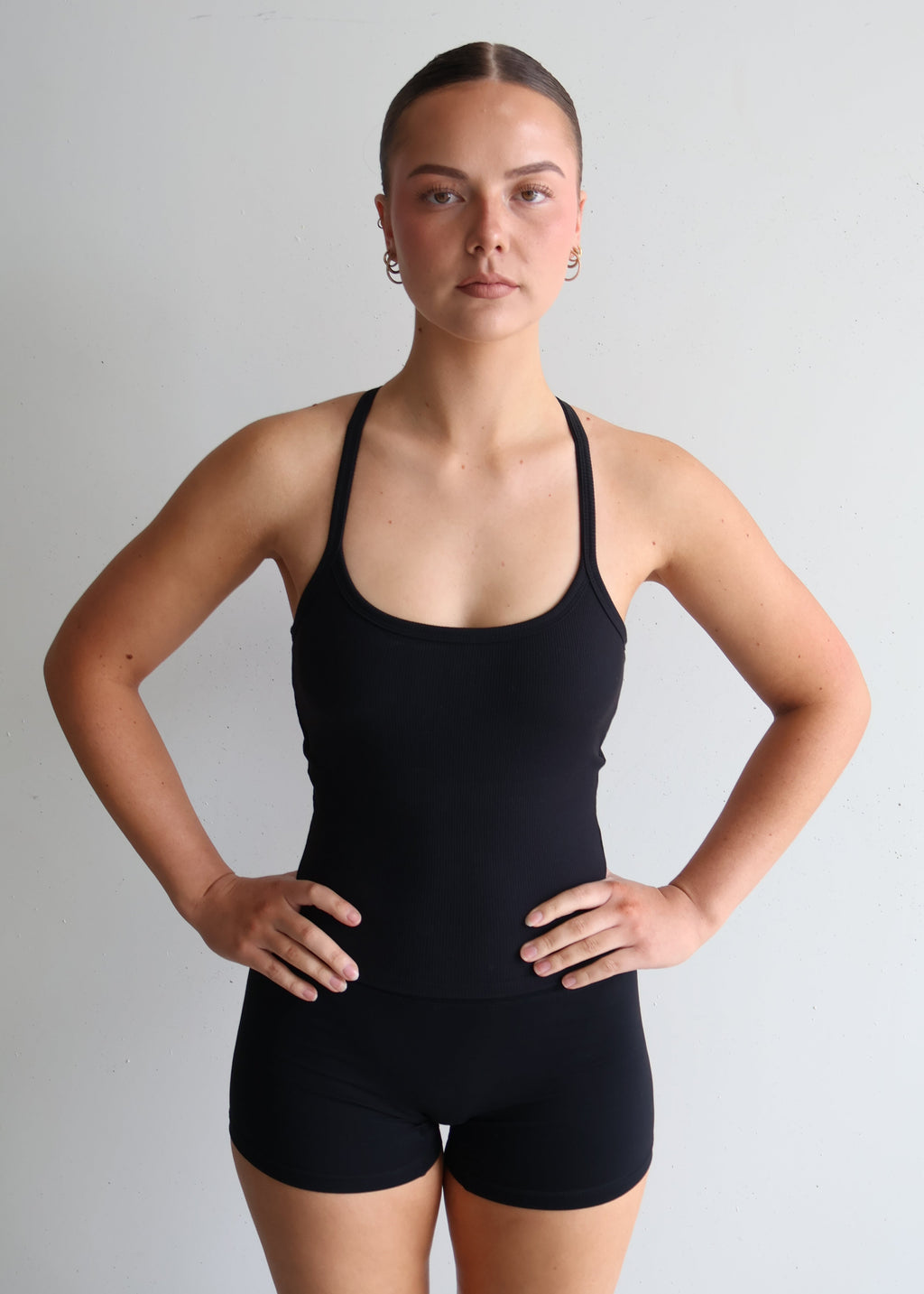 Ribbed Tank | Black
