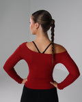 Boat Neck Long Sleeve | Cherry Red