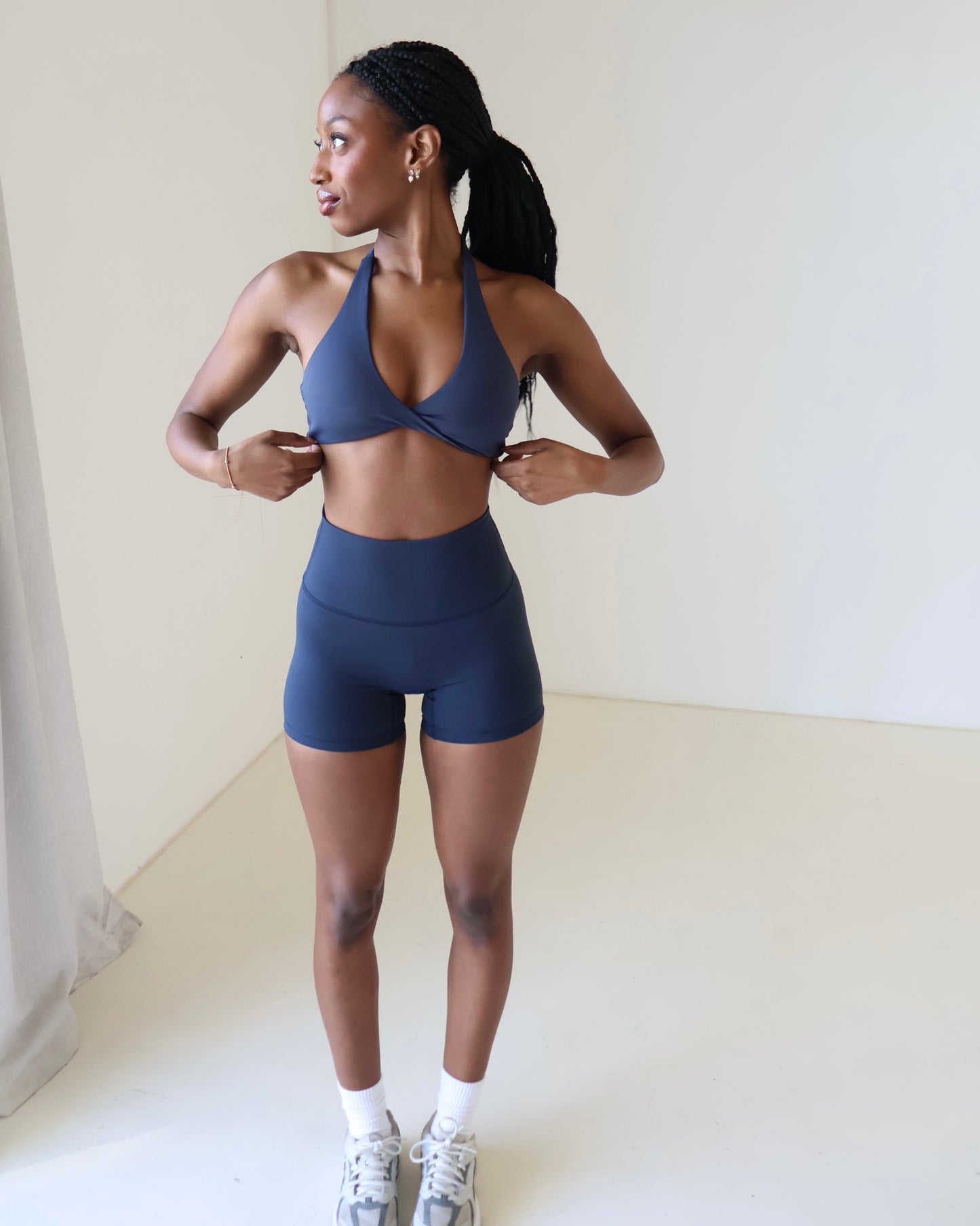 Power Shorts Minis 4-inch Navy Blue