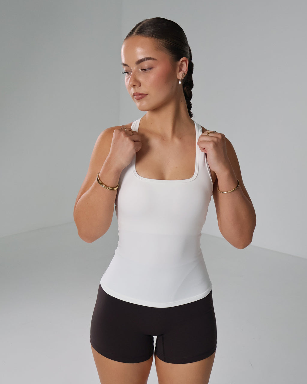 Active Racer Singlet | White