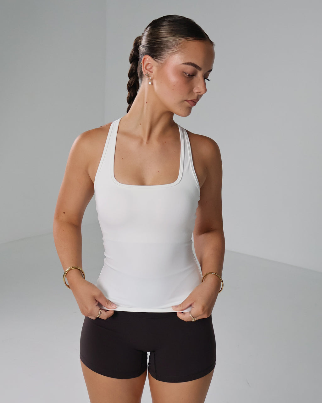 Active Racer Singlet | White