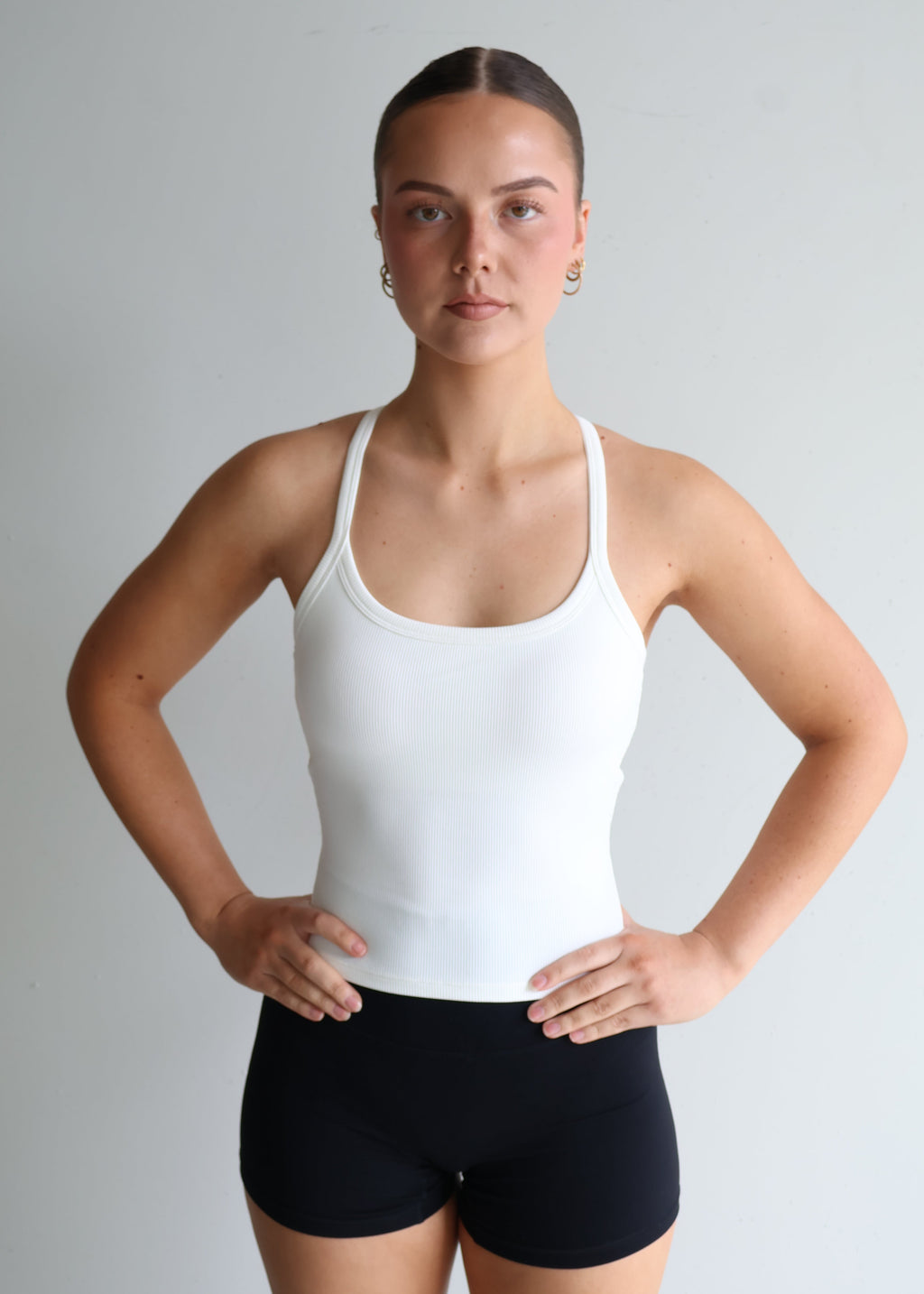 Ribbed Tank | White
