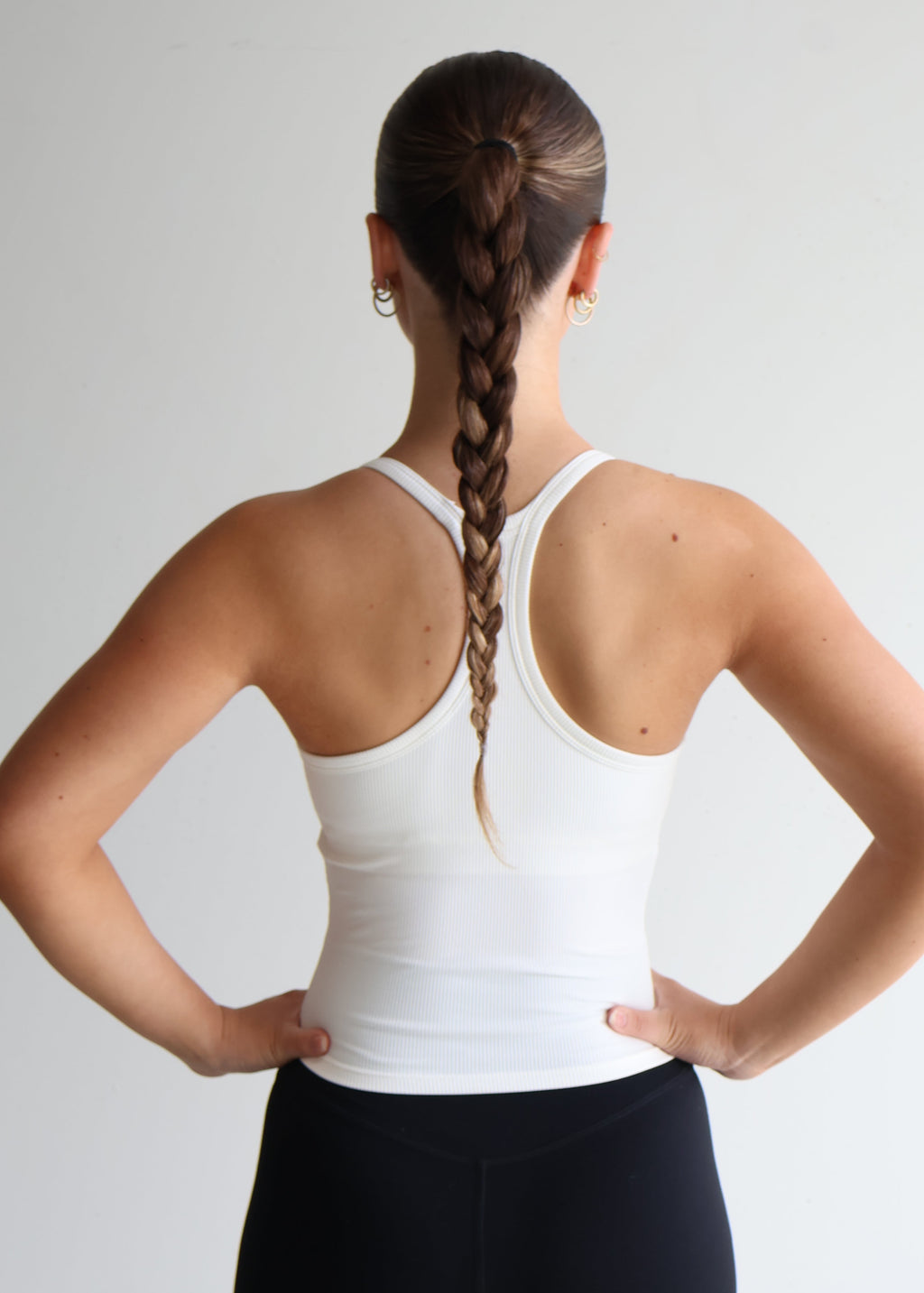 Ribbed Tank | White