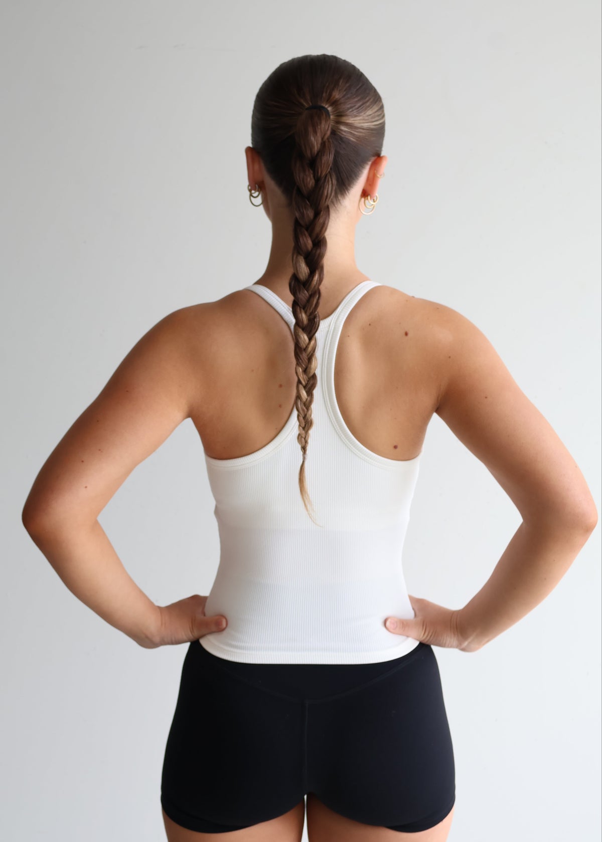 Ribbed Tank | White