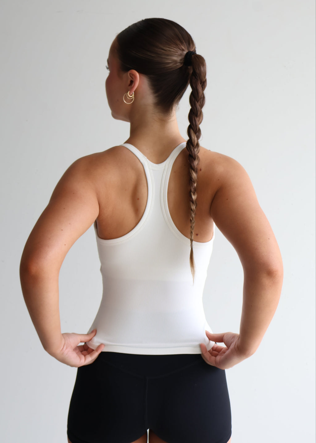 Ribbed Tank | White