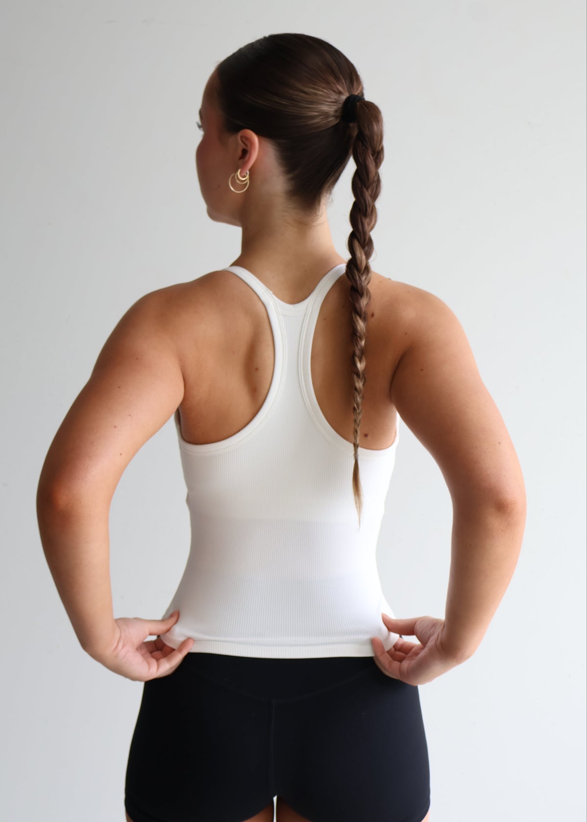 Ribbed Tank | White