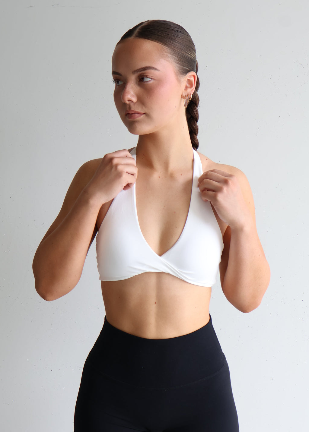 Twist Sports Bra | White