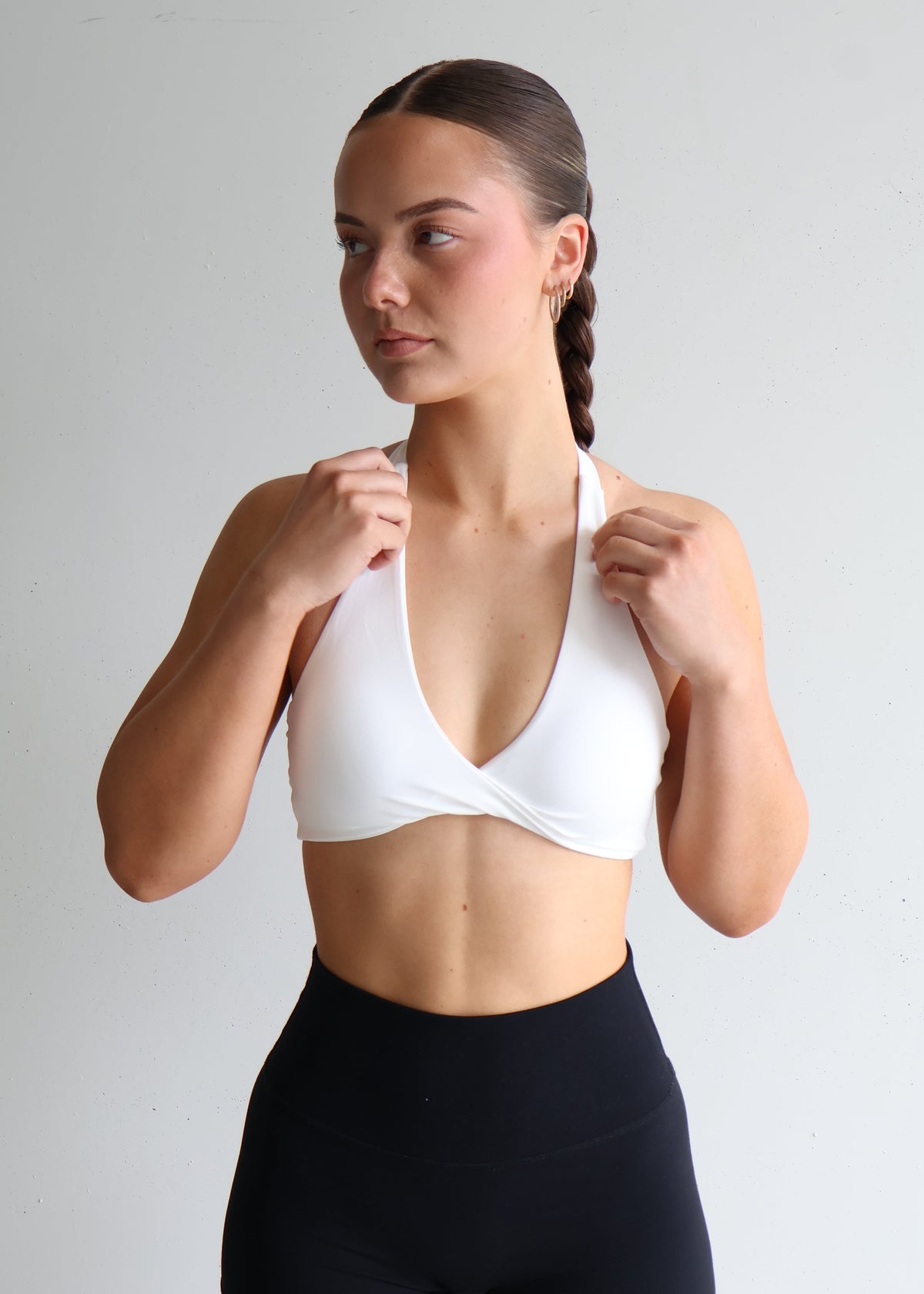 Twist Sports Bra | White