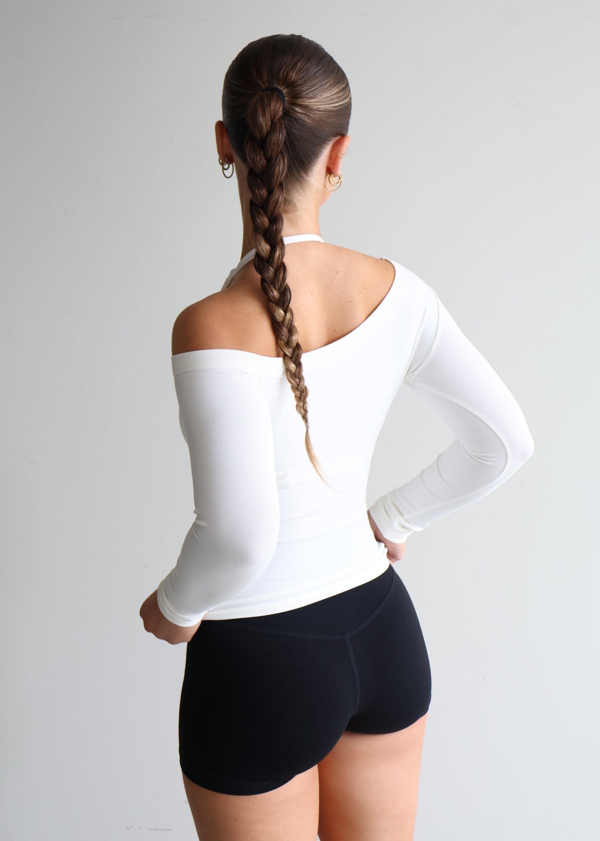 Boat Neck Long Sleeve | White