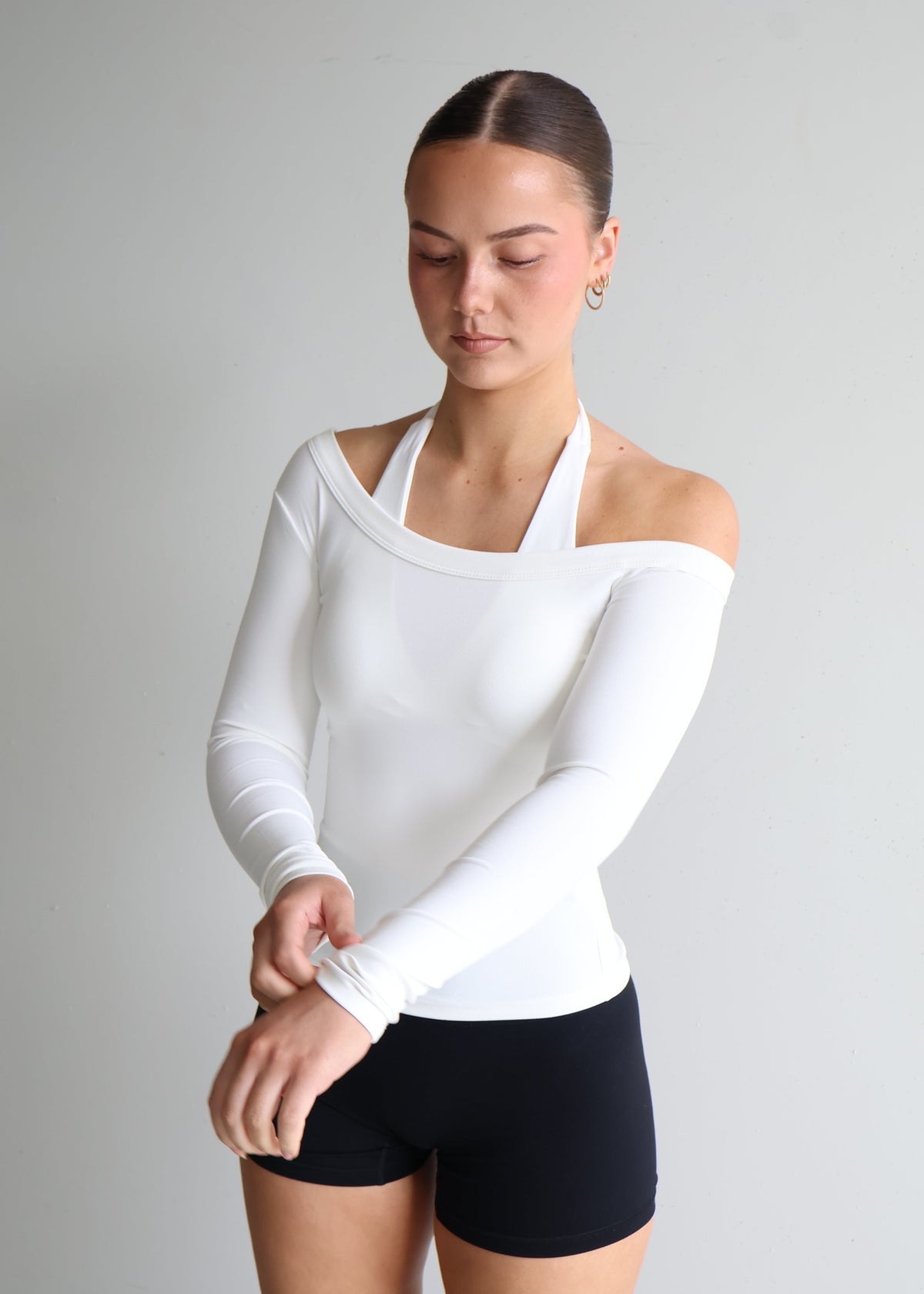 Boat Neck Long Sleeve | White