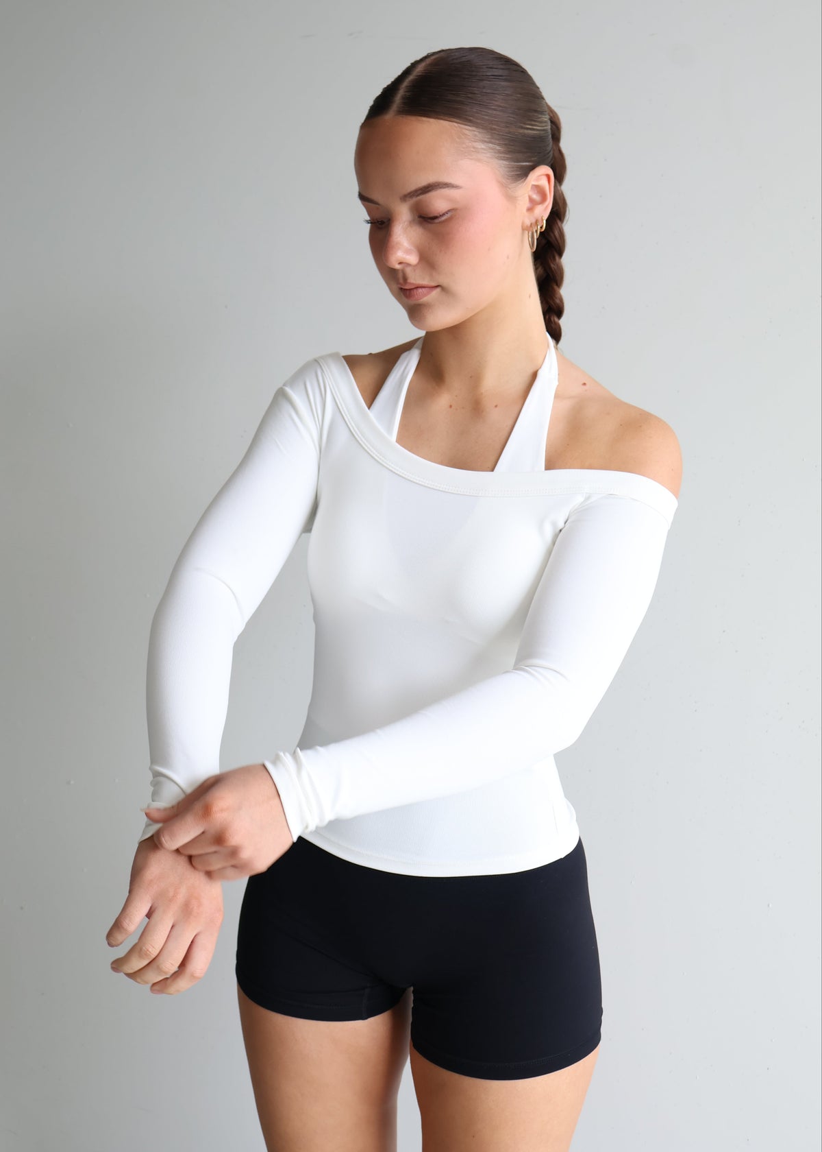 Boat Neck Long Sleeve | White