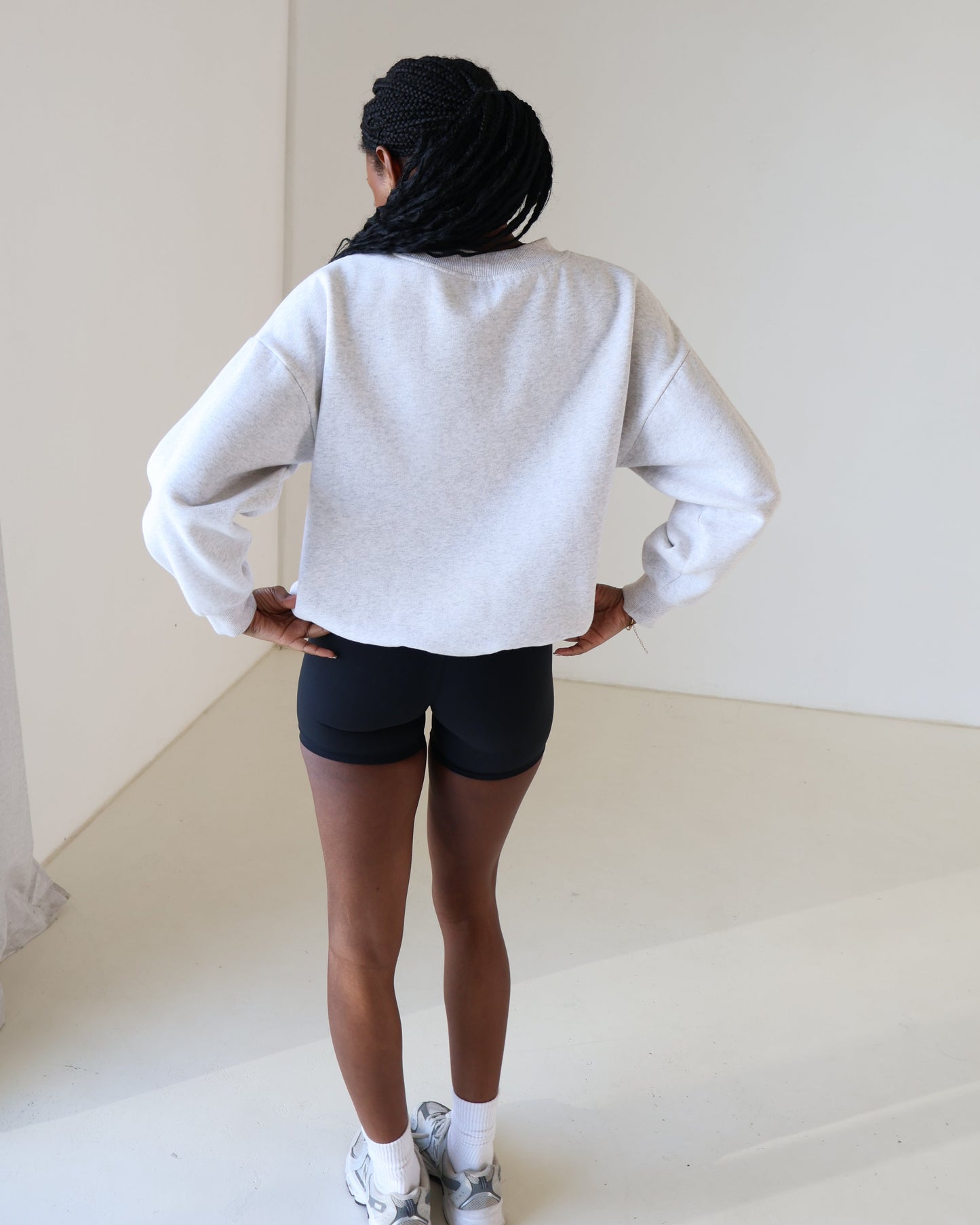 Crew Neck Jumper - Snow Grey