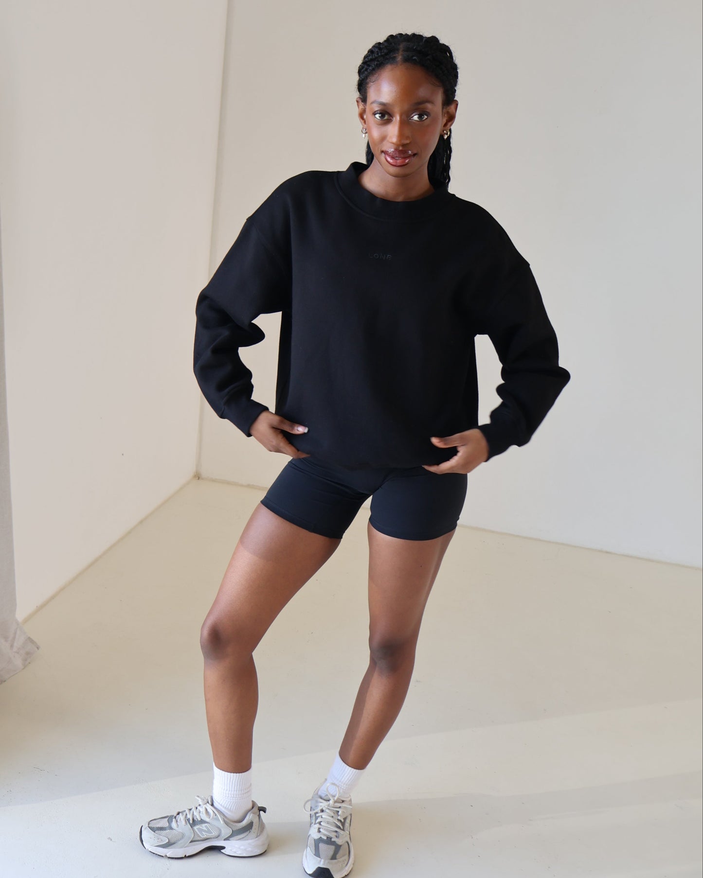Crew Neck Jumper - Black