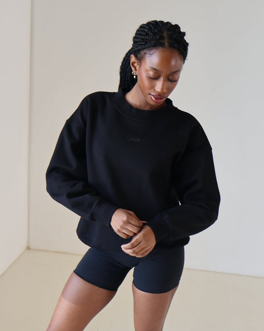 Crew Neck Jumper - Black