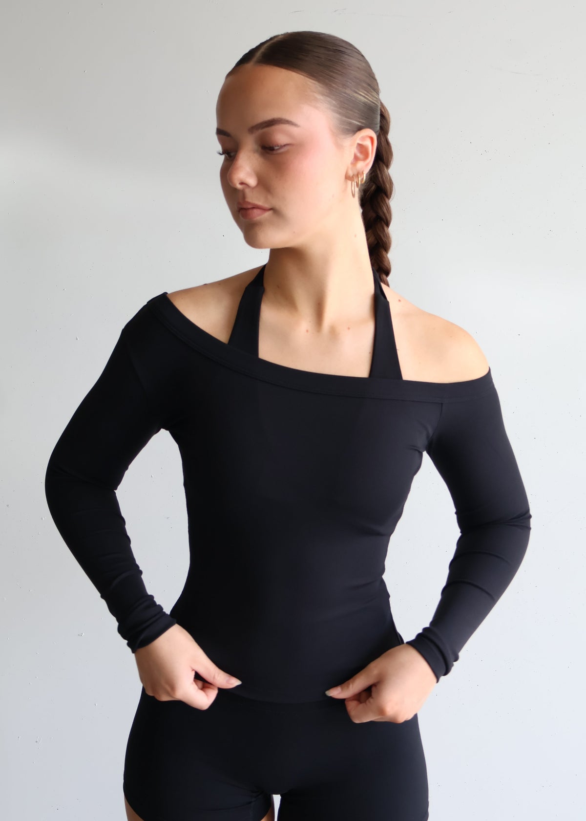 Boat Neck Long Sleeve | Black