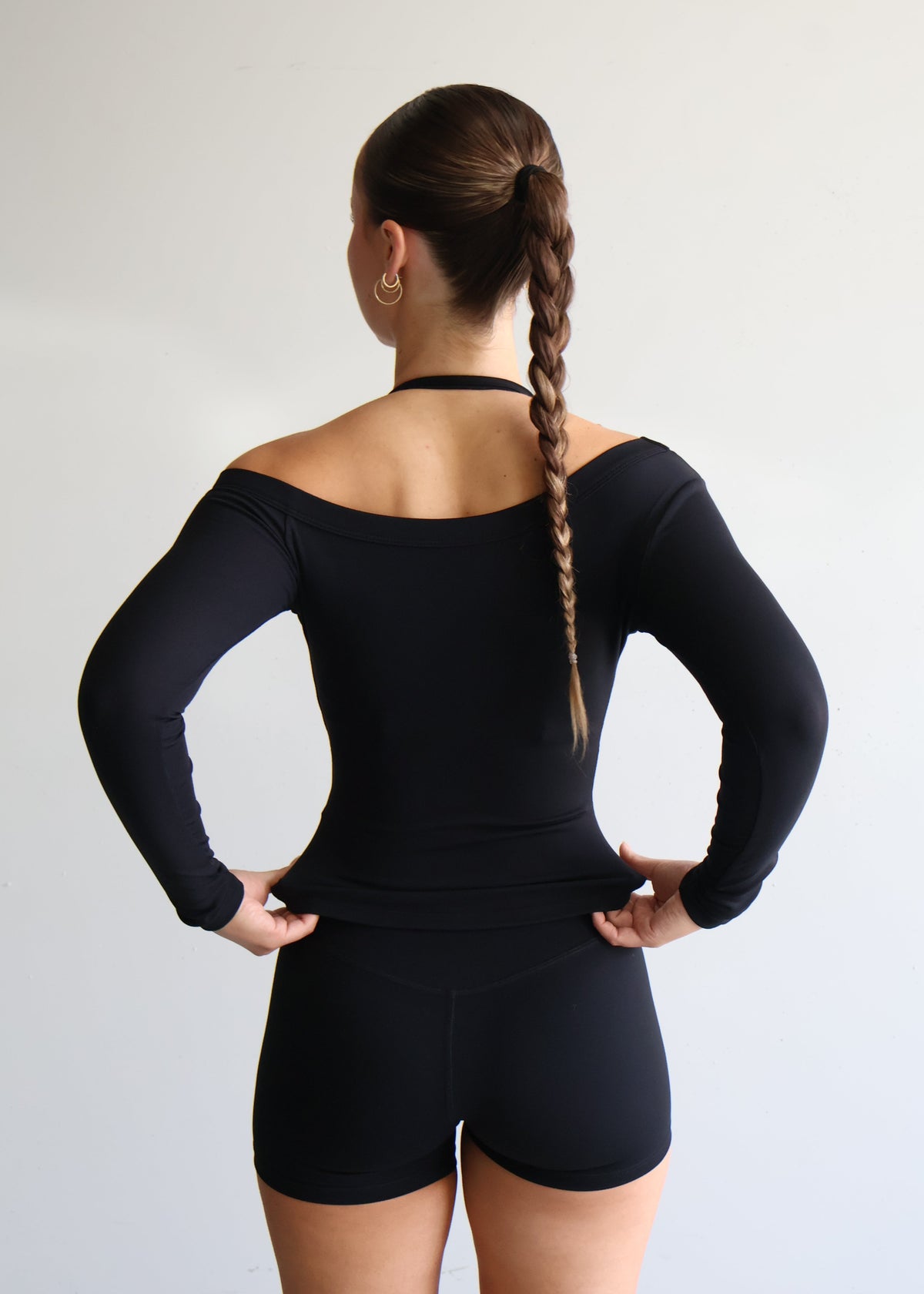 Boat Neck Long Sleeve | Black