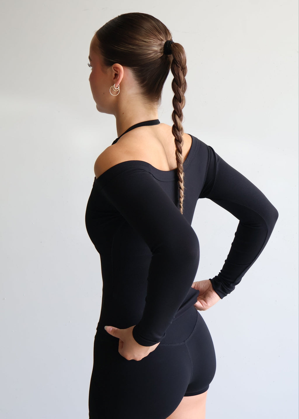Boat Neck Long Sleeve | Black