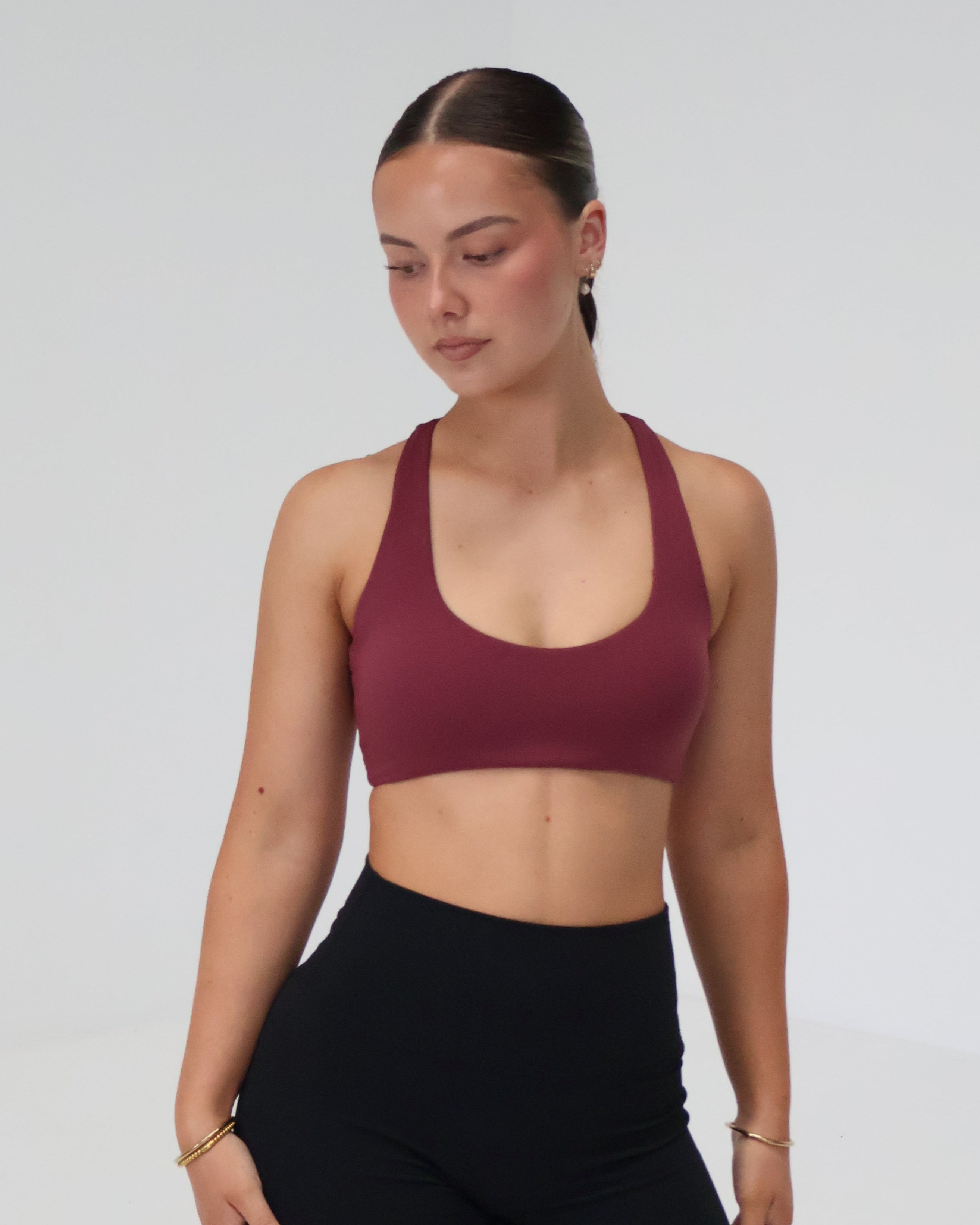 Racer Sports Bra | Dusty Rose