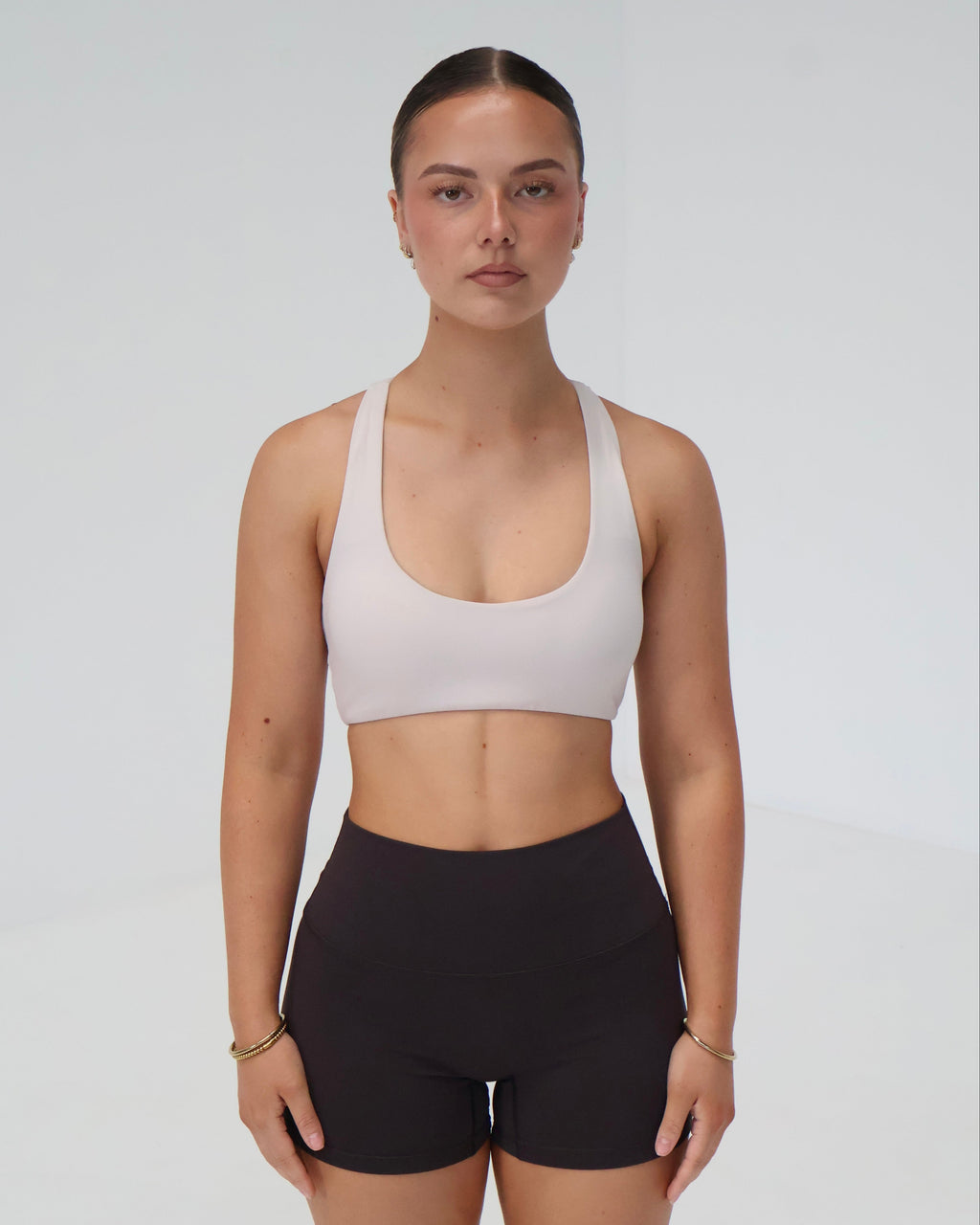 Racer Sports Bra | Vanilla