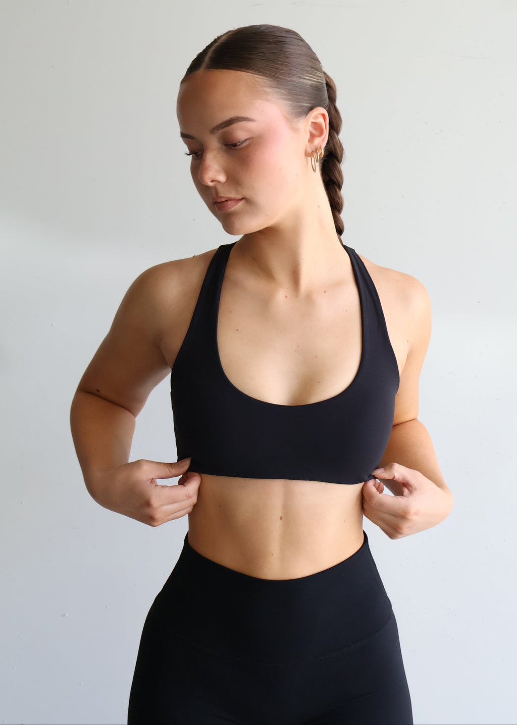 Racer Sports Bra | Black