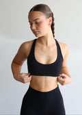 Racer Sports Bra | Black