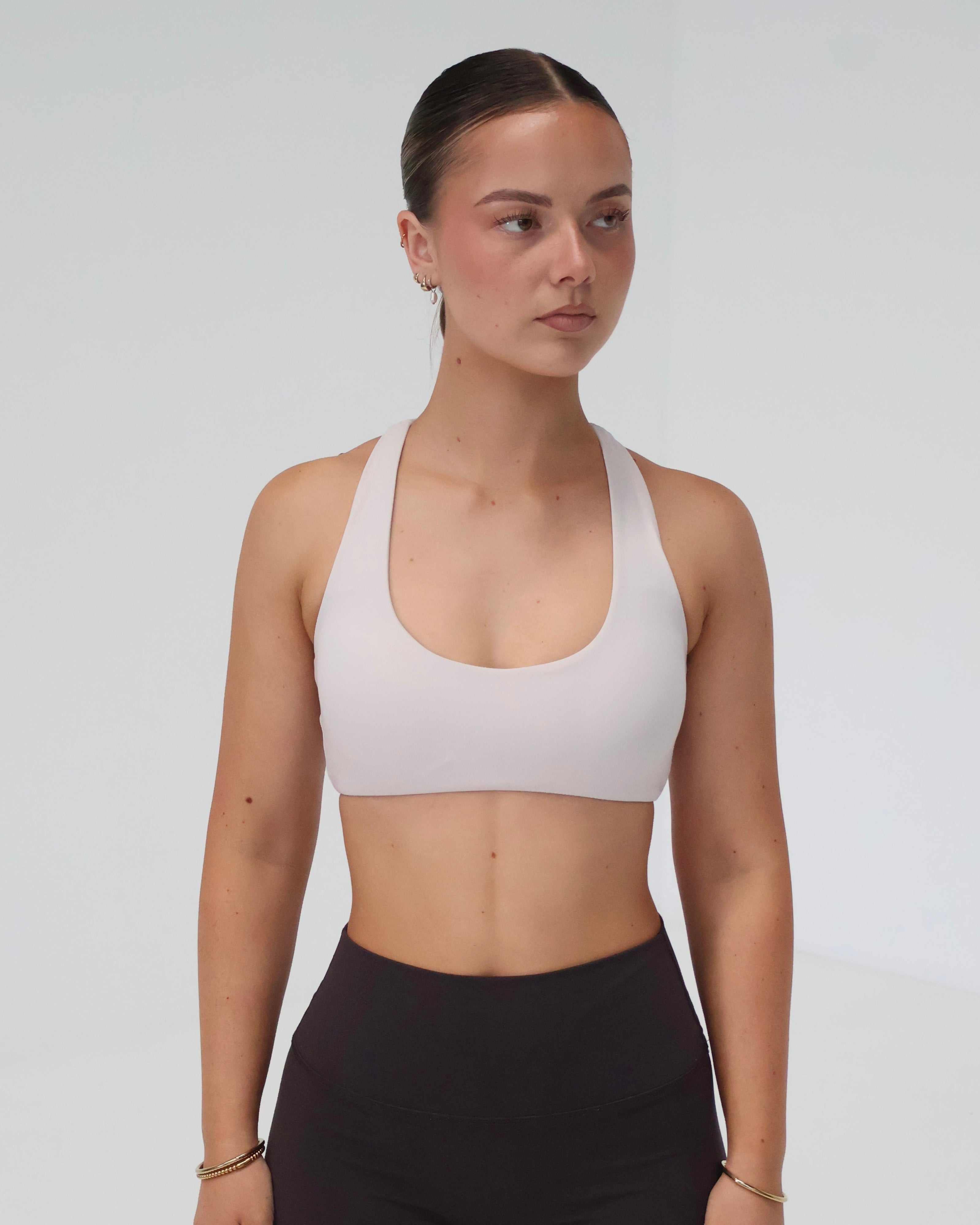 Racer Sports Bra | Vanilla