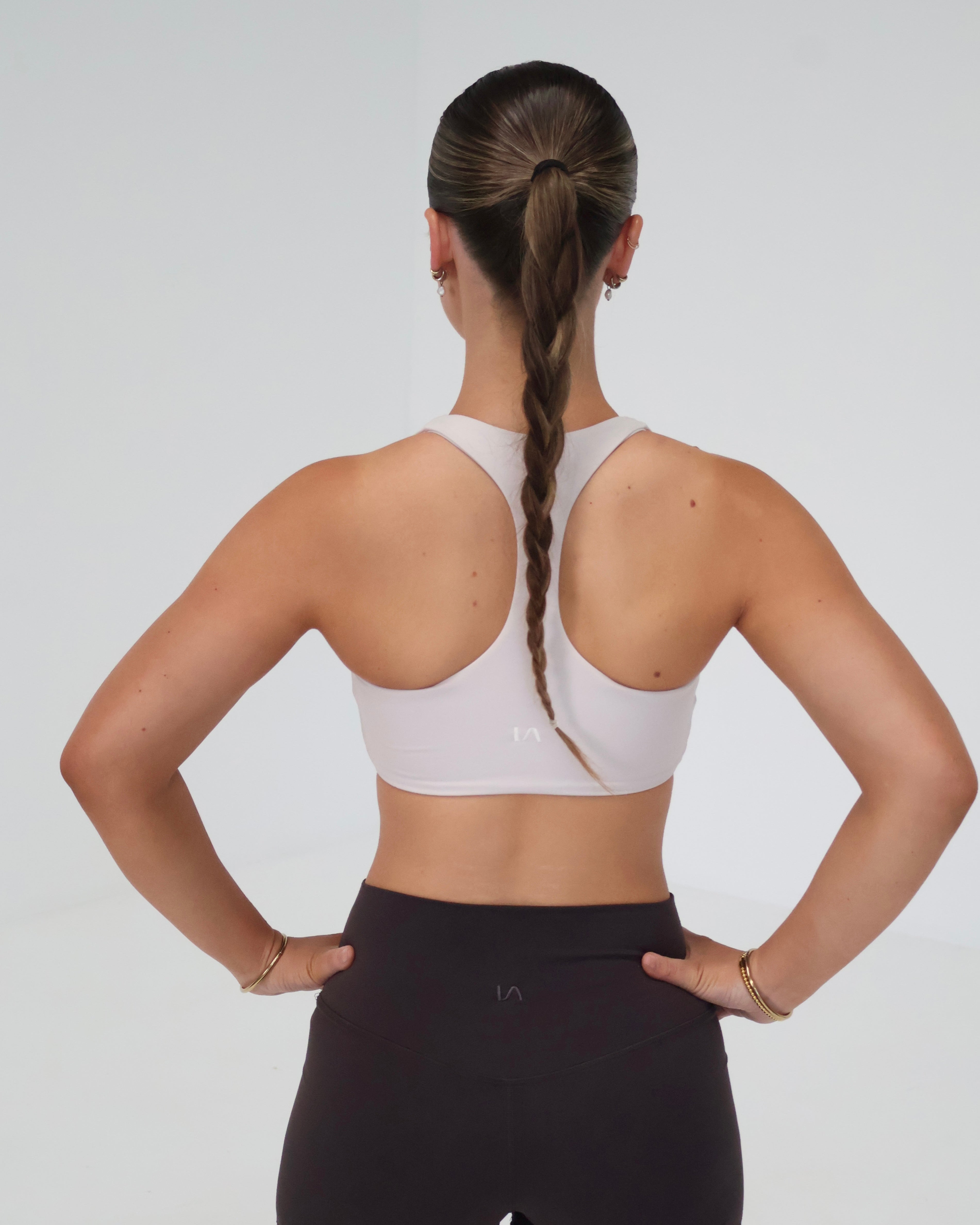 Racer Sports Bra | Vanilla