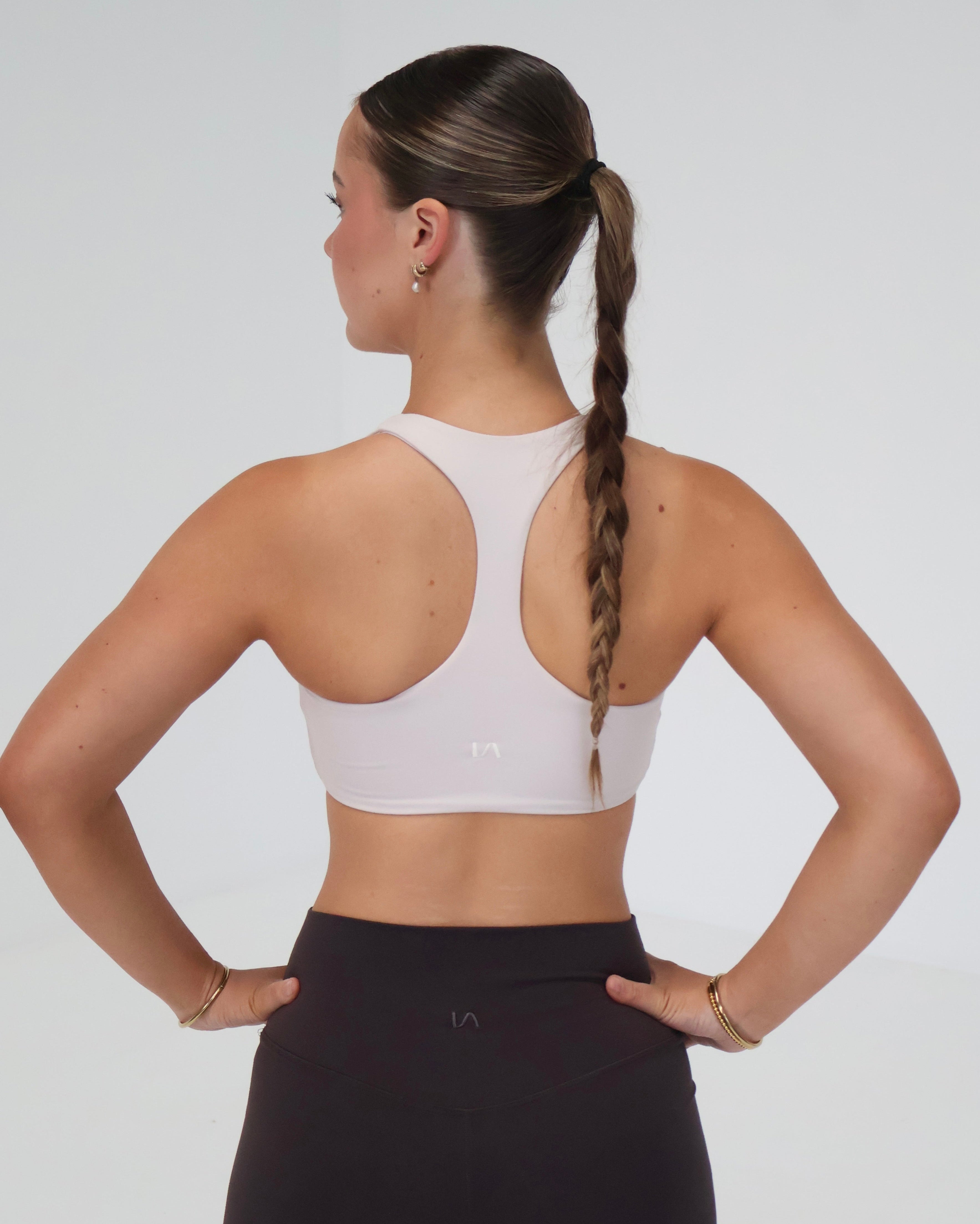 Racer Sports Bra | Vanilla