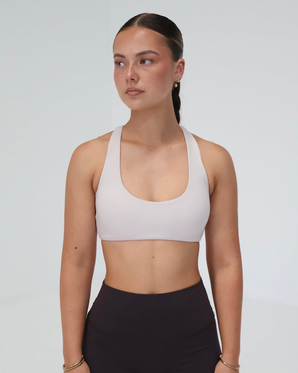 Racer Sports Bra | Vanilla