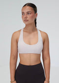 Racer Sports Bra | Cream