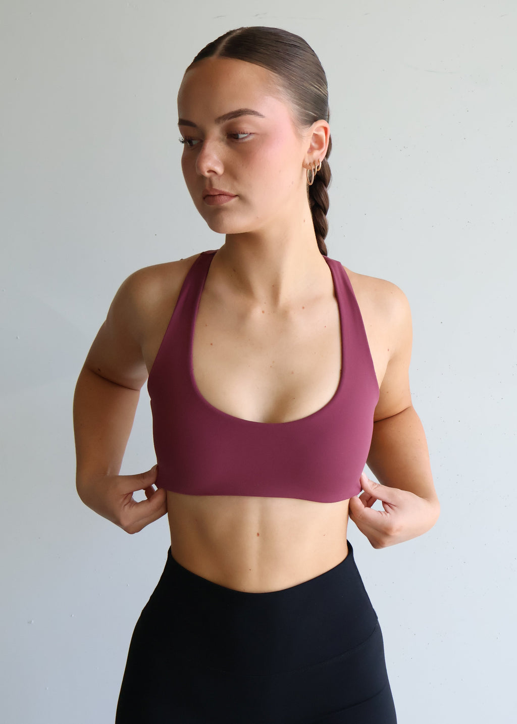 Racer Sports Bra | Dusty Rose