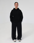 Wide Leg Trackpants | Black