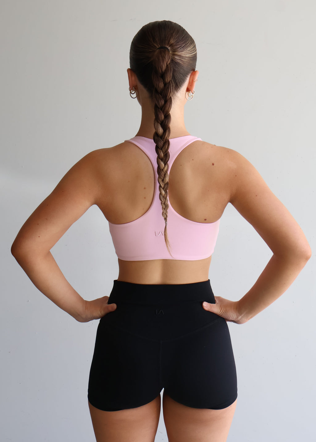 Racer Sports Bra | Baby Pink