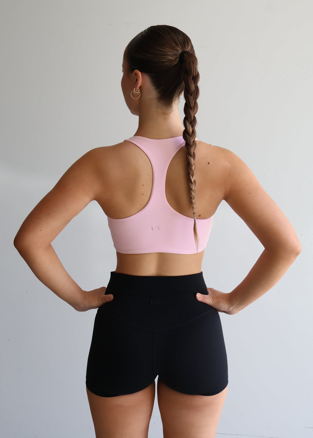 Racer Sports Bra | Baby Pink