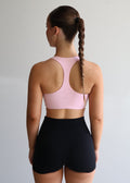 Racer Sports Bra | Baby Pink