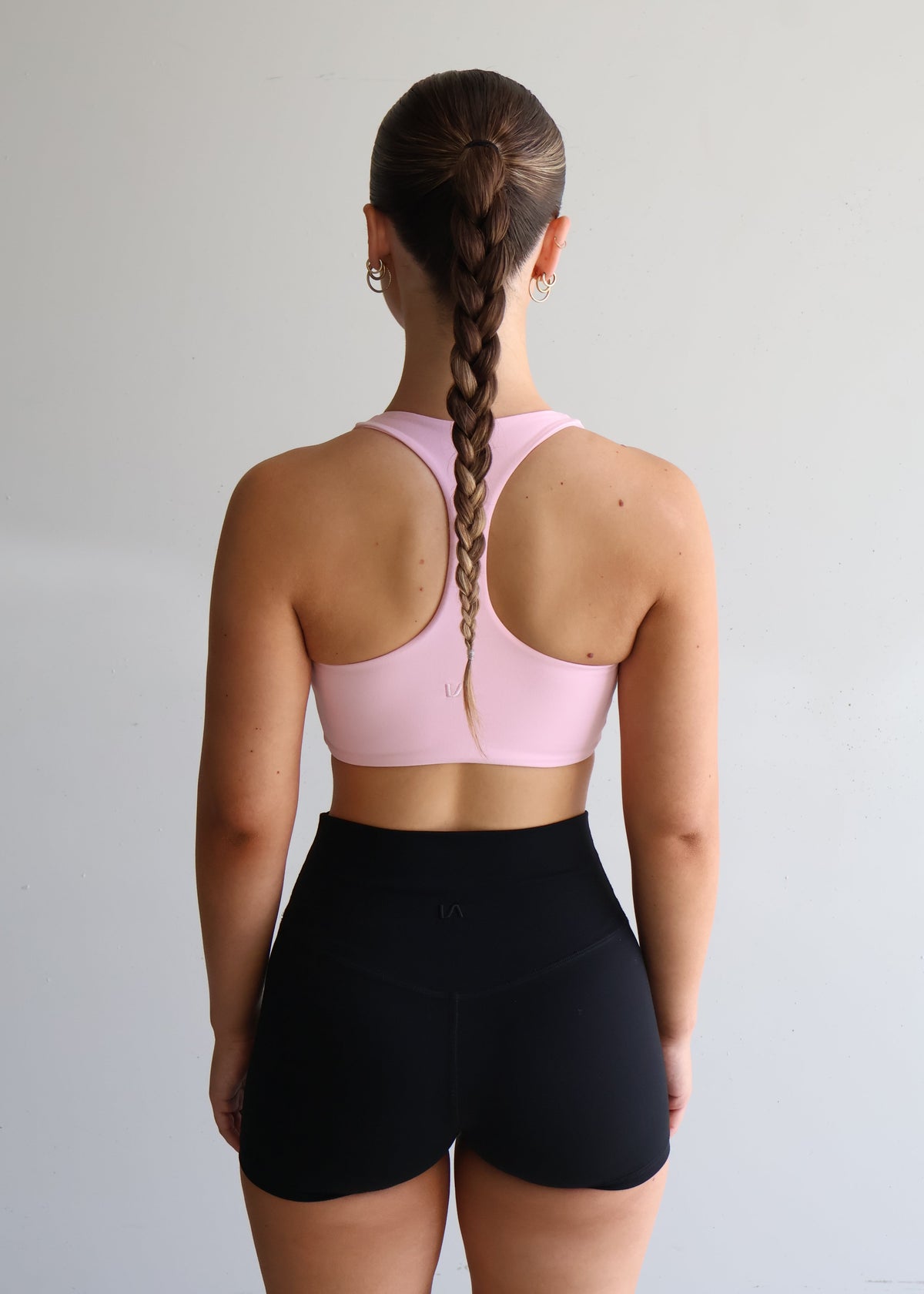 Racer Sports Bra | Baby Pink