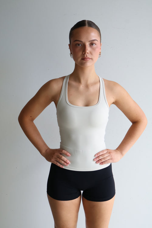 Active Racer Singlet | Beige