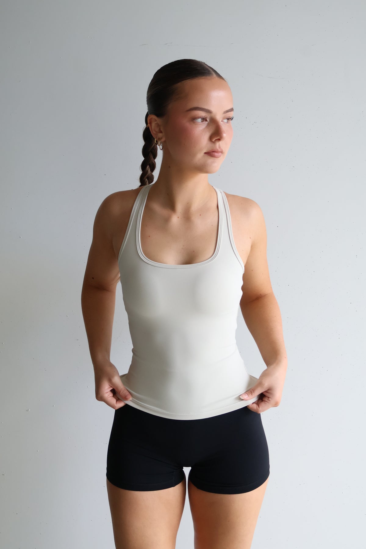 Active Racer Singlet | Beige