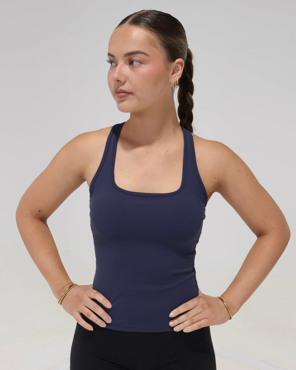 Active Racer Singlet | Steel Blue
